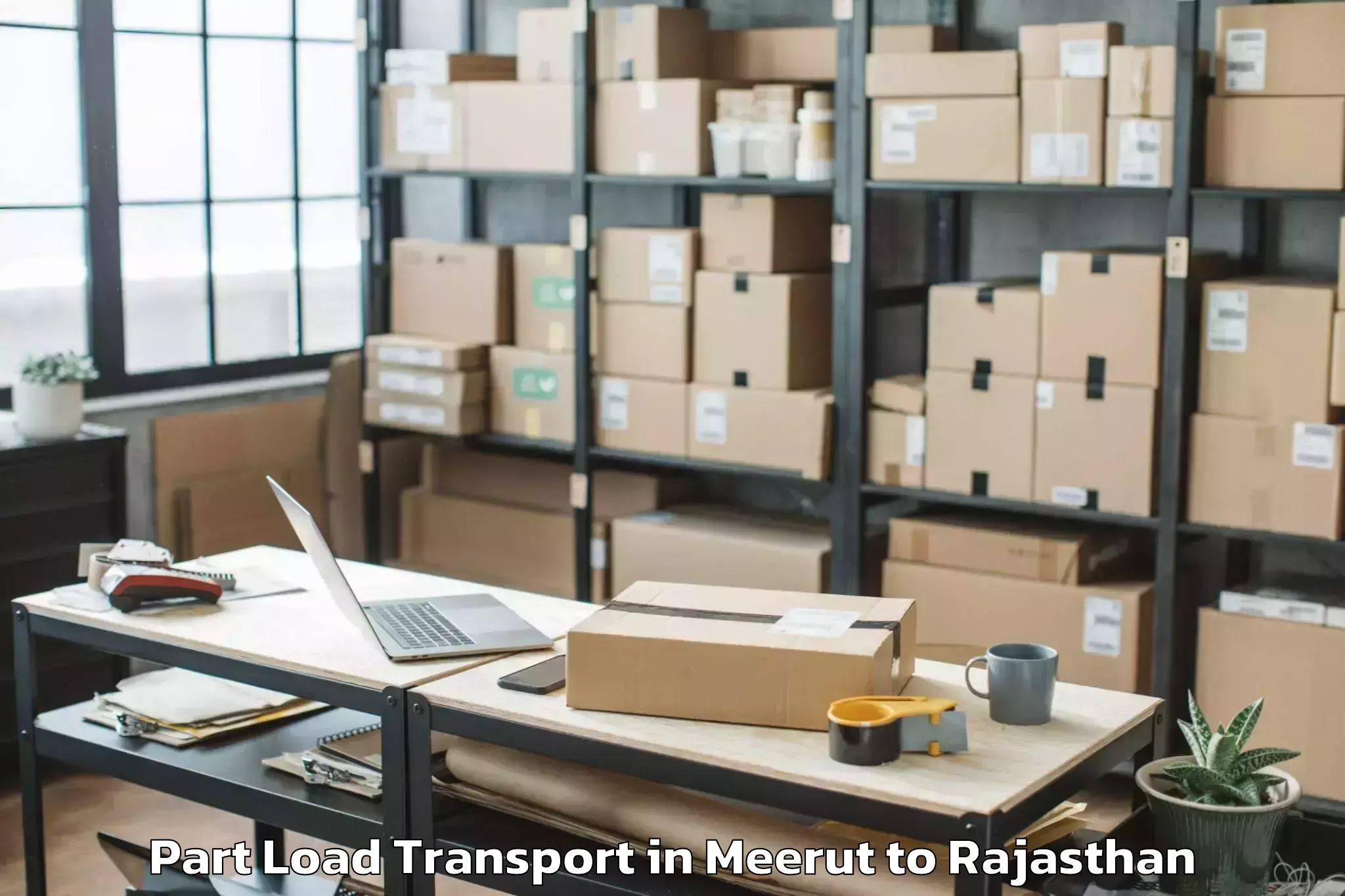 Meerut to Ladpura Part Load Transport Booking